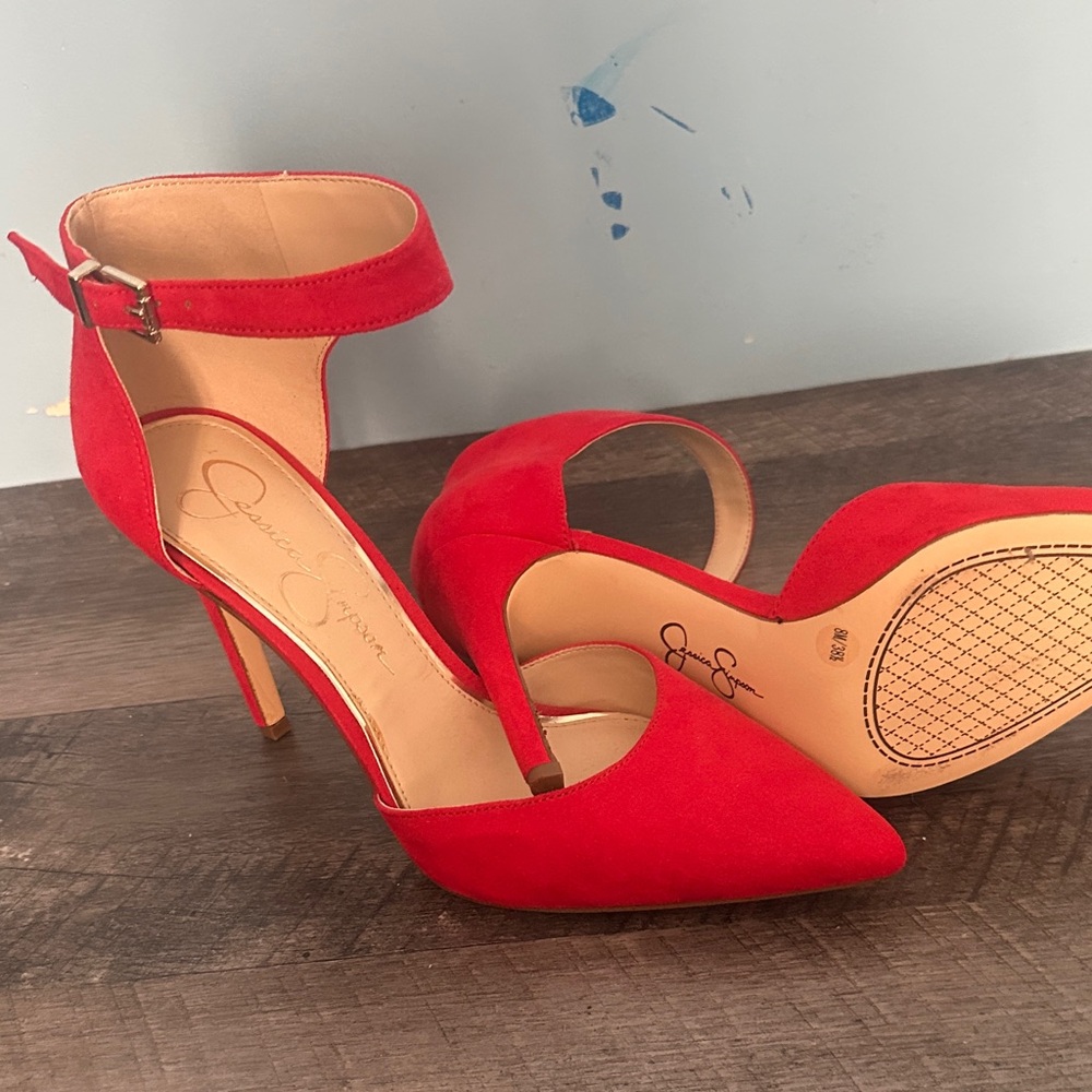 Jessica Simpson Vibrant Red Heels - image 2